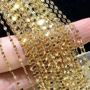 Sautoirs XF800 véritable collier en or 18 carats pur AU750 chaîne à lèvres pendentif de mode clavicule bijoux fins cadeau pour femmes X3201 231129