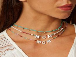 Chokers Zmzy Chain 1pc Boho Gift For Mom Collar colgante Mujeres Joyas de caparazón de acero Diseño simple Mother039s Day8159259