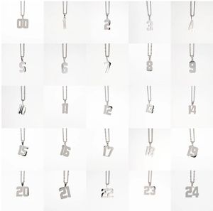 choisissez votre numéro JERSEY POLI numéro pendentif Croix Collier Pendentif Argent Acier Inoxydable Baseball Croix Pendentif Collier