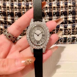 Chopadrss Diamond Watch Womens Favorite New Exquis Luxury Full Diamond Watch Bijoux Series Ovale Set Oval English Womens Watch