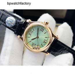 Chopares Damen-Armbanduhr, elegant, neu, hochwertig, Top-Luxusmarke, Uhr, 4f3h, Diamant-Uhr, modisches Lederarmband, wasserdicht, mit Box