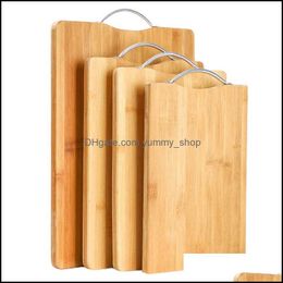 Planches à découper en bambou carbonisé, planche à fruits de cuisine, grandes planches à découper épaisses pour la maison, livraison directe, jardin, salle à manger, Otsef