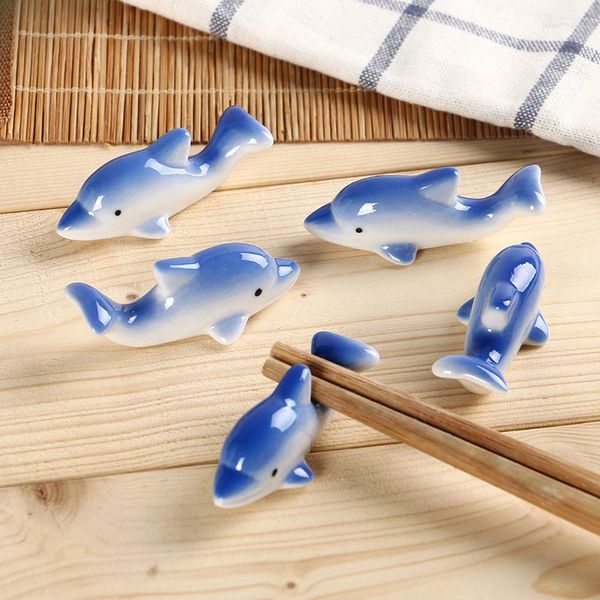 Baguettes 1-3 pièces épicerie japonaise culturelle et créative dauphins joli support en céramique ameublement Arts artisanat cadeau