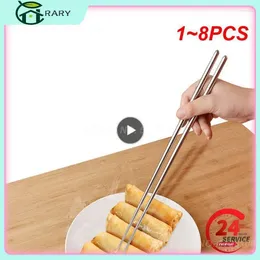 Phicksticks 1-8pcs alargan el acero inoxidable reutilizable palitos japoneses de sushi japoneses coreano fideos fidingware chino