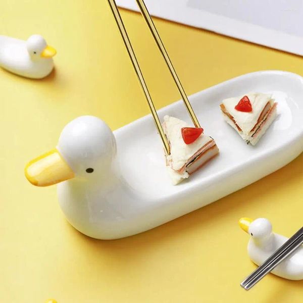 Eetstokjes 1 Set Eendvorm Rest Chop Sticks Houder Antislip Keramische Keukentafel Eetstokjes Stands Voor Eetkamer