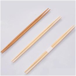 Baguettes 100 paires Japan Style Bamboo Sushi Natural Disposable Deux cuillères de table Pointy Table Sendning pour la livraison de gouttes de restaurant DHVRX