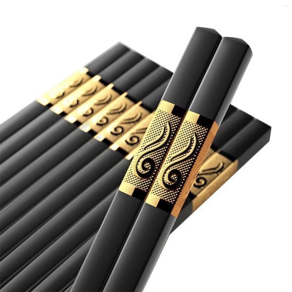 Baguettes 10 paires/paquet de nouilles au lave-vaisselle en fibre de verre japonais coréen cadeau facile à nettoyer résistance à haute température réutilisable