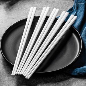 Palillos 10 pares Porcelana blanca No mohoso y resistente a caídas Termestabilidad Salud Chop Stick Vajilla de cocina