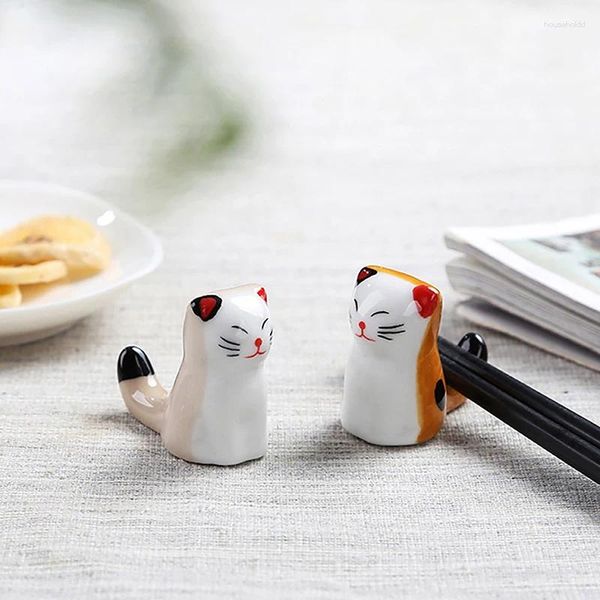 Baguettes 1PC porte-baguettes en céramique chat Panda repos créatif mignon support cuisine fournitures vaisselle ustensile décoration de la maison