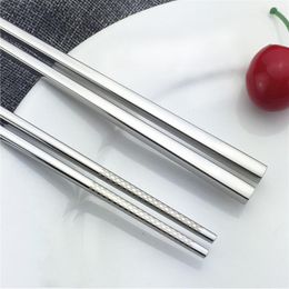 Eetstokjes 1pc Koreaans 304 Rvs Square China Chop Stick Set Non-Slip Sushi Sticks Keuken Servies Accessoires