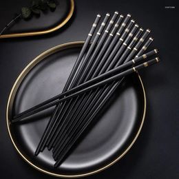 Eetstokken 20 paren Chinees Japanse tikoefeningskansen Sushi Stick Koreaanse herbruikbare lichtmetalen Haksticks Kitchen Toolgereedschap Tool Accessoires