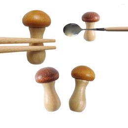 Eetstokjes 2 stks houten champignon houders servies mes mes voor kunst ambachtelijke eettafel decor Chinees Japans