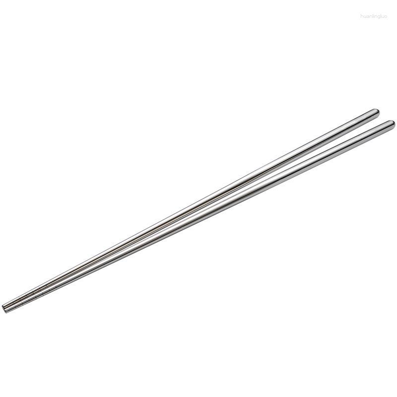 Chopsticks 3 par som lagar extra långt rostfritt stål med anti-halkat gängad för kruka stekning