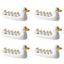 Eetstokjes 36 stks Mooie eendje Duckling Chopstick Holder Set Ondersteuning Vorken Koffie Lepel Klein creatief gerecht en Duck Stand Kithchen -gereedschap