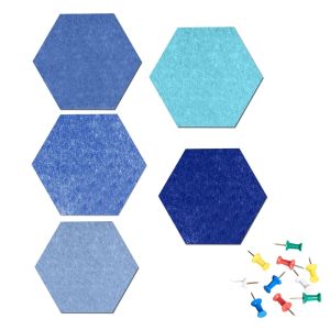 Eetstokjes 57EC Hexagon Vilt Prikbord Zelfklevende Bulletin Memo Foto Kurk Boards Kleurrijke Schuim Muur Decoratieve Tegels