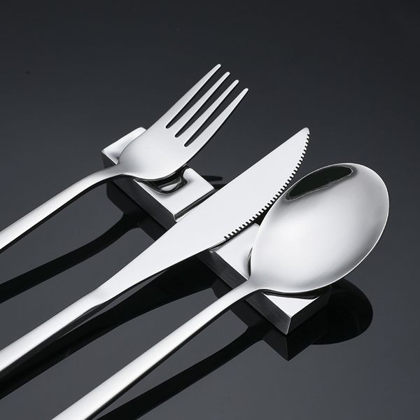 Palillos 5 uds cuchillo de acero inoxidable tenedor cuchara cubiertos soporte estilo nórdico vajilla de cocina estante mesa palillo resto 230302