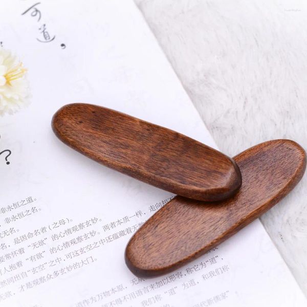 Palillos 6 uds soporte de cuchara de madera maciza decoración de escritorio soporte decorativo de tenedor soporte de estilo japonés decorar madera