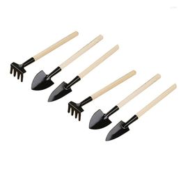 Eetstokjes 6x Portable Mini Garden Tools Kit Small Shovel Hoe Gardening