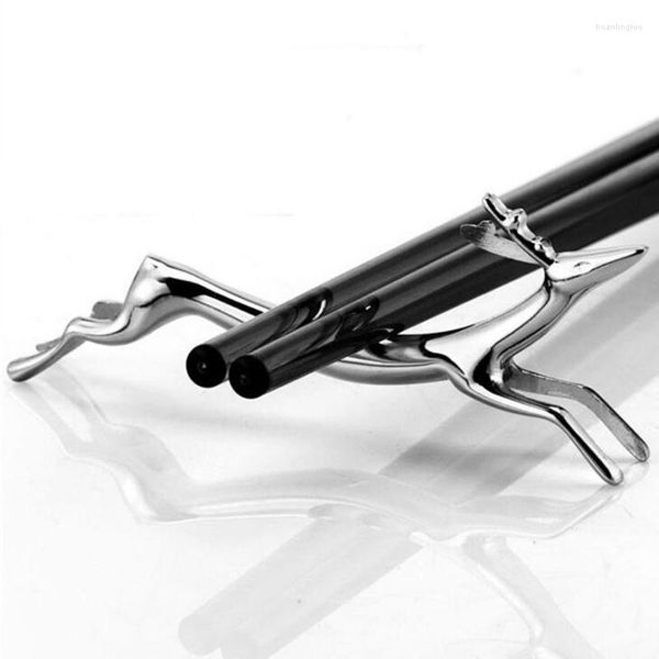 Palillos en forma de Animal estante cuchara soporte cortador tenedor almacenamiento palillo almohada acero inoxidable vajilla