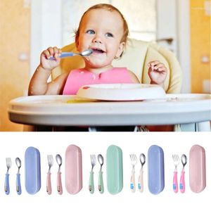 Baguettes pour enfant cuillère fourche avec case les enfants se nourrir soi-même manger de la cuisine gadget de cuisine