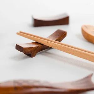 Baguettes de style japonais Holder en bois vintage repos resser