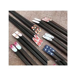 Chopsticks Japanesestyle natuurlijke houten kersenbloem huis restaurant kinderen hakken sticks sushi kinderen een cadeau voor gezinsdruppel