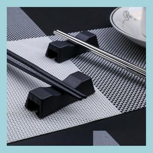 Tikstasten lichtgewicht chopstick ruststandhouder sierware zwart bestek lepel mes mes vork bk sale drop levering home tuin keuken dh5qr