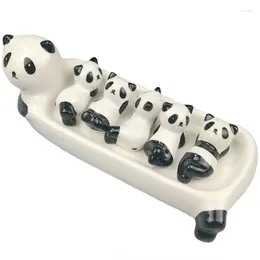 Eetstokjes mooie panda chopstick rustset Japanse keramische houder tafelwerk cartoon sushi bestek rek huisgebruik tafel decoratie