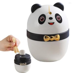 Eetstokjes Panda Tandenstoker Houder Push-Style Grote Capaciteit Container Stand Home Keuken Servies Decoratief Accessoire