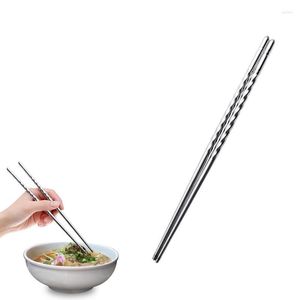 Baguettes réutilisables Sushi Set 304 acier inoxydable antidérapant japonais chinois coréen métal lave-vaisselle cuisson sûre