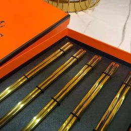 Eetstokjes Royal Golden Classic Gold Chopstick Set Geschenkdoos Home Fashion Servies Valentijnsdag Keukenverpakking