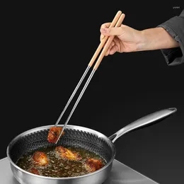 Eetstokjes RVS Long Cook Noedels Gefrituurde Pot Chinese Herbruikbare Metalen Eetstokje