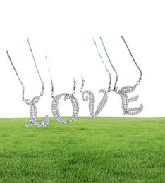 Choucong 26 Engelse letters hanger luxe sieraden 925 sterling zilver pave witte topaas CZ diamant oneindige edelsteen bruiloft ketting W4209013