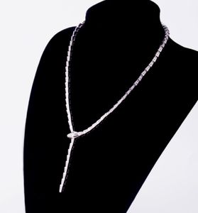 Joya de lujo de alta calidad de animal Choucong Delicada a mano de 18k Gold de oro blanco Pave White Cz Diamond Women Collar6307289