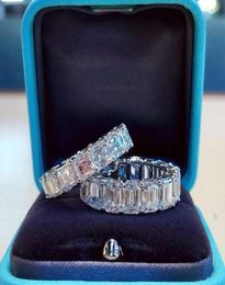 Choucong Brand Rings de boda únicos Joyas de moda 925 Sterling Silver Princess Cut White Topaz Cz Diamond Gemstones Eternity WOM4602948