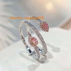 Choucong Marque Anneaux De Mariage Bijoux Réel 100% Sterling Sier Rose Moissanite Diamant Gmestones Parti Femmes Bague De Fiançailles Bague pour Amant