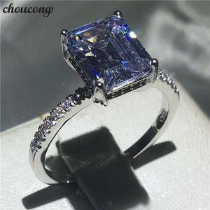 Choucong Charm Promise Ring 925 Sterling Silver Princess Cut 3CT Diamond Engagement Bands de mariage Rings For Women Jewelry239c