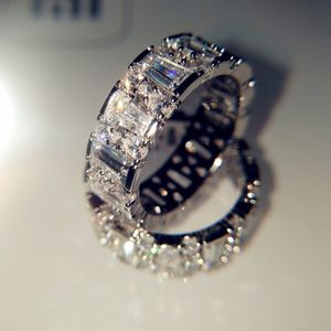 Choucong Classic Promise Finger Ring 925 Sterling Silver T-Shape Diamond Engagement Band Ringen voor Vrouwen Mannen Bruiloft Sieraden