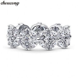 choucong bloemvorm belofte vinger ring 925 sterling zilveren diamant cz verloving trouwband ringen voor vrouwen sieraden cadeau