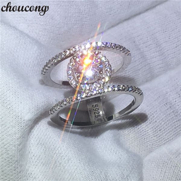 Choucong H Style bague femme diamant 925 argent fiançailles bague de mariage anneaux pour femmes bijoux promesse bijoux