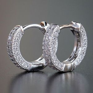 Choucong Hip Hop Vintage Bijoux Oreille Manchette 925 En Argent Sterling Pave Blanc Saphir CZ Diamant Pierres Précieuses Fête Fine Femmes Mariage Clip Boucle D'oreille Pour Amoureux Cadeau