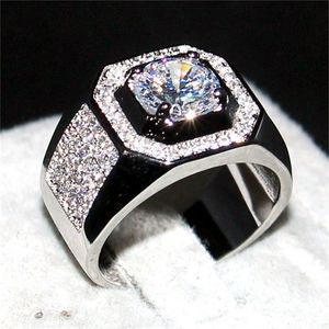 Choucong Sieraden Heren 925 Sterling Silverrose Goud 1.5CT Diamant Paev CZ Stenen Ring Engagement Wedding Bands Jongens SZ 7-13 Gift J190718