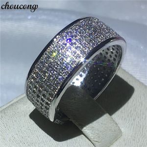 choucong luxe engagement bruiloft band ring pave setting 250 stks diamant cz wit goud gevulde ringen voor vrouwen mannen sieraden