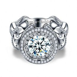 Choucong Majestic Sensation hommes bague 3ct diamant 925 en argent Sterling bague de fiançailles de mariage pour Men280C