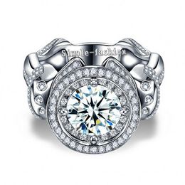 Anillo choucong Majestic Sensation para hombre, anillo de compromiso de Plata de Ley 925 con diamantes de 3 quilates, anillo de boda para hombre 240h