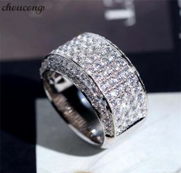 choucong Мужское кольцо обещания из стерлингового серебра 925 пробы с цирконием, обручальное кольцо для женщин и мужчин, ювелирные изделия для вечеринок Gift3206728
