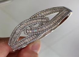 Choucong Nouveau arrivée superbe bijoux de luxe 925 argent sterling remplissage de princesse complète topaze topaze cz bracelet féminin6423026