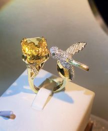 Choucong conception originale anneaux de mariage bijoux de luxe 925 en argent Sterling princesse coupe Multi 5A cubique Zircon fête éternité femmes 2150674