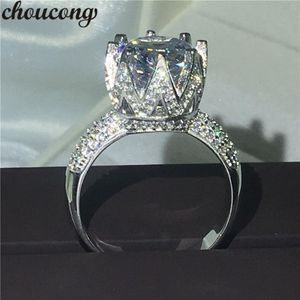Choucong Round Cut 11mm Diamonique 8ct Diamond 925 Sterling Silver Engagement Wedding Band Ring For Women SZ 5-10302Y