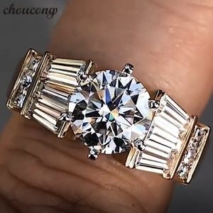 Choucong Solitaire Belofte Ring 925 Sterling Silver Round Cut Forct 5A CZ Engagement Band Ringen voor Wome Wedding Sieraden